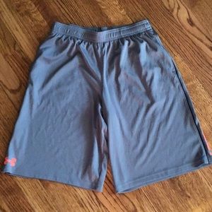 Gray UnderArmour Youth Large Shorts